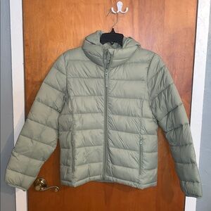 Abercrombie Green Lightweight Packable Puffer